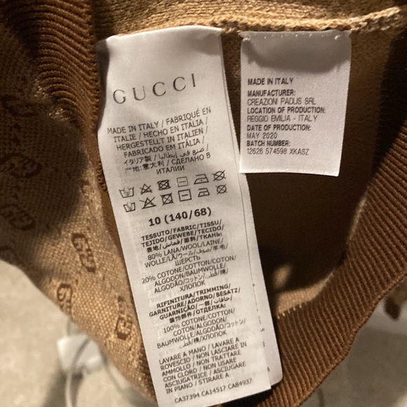 Gucci G & G Monogram Knit Sweater Size 10 - Picture 4 of 9